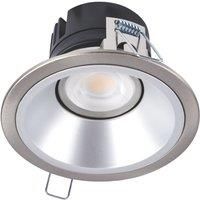 Collingwood H5 1000 Silver Reflector Tilt Fire Rated LED Downlight Brushed Steel 10W 950-1010lm (476YY)
