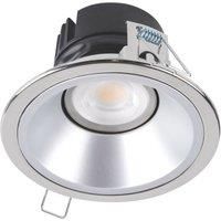 Collingwood H5 1000 Silver Reflector Tilt Fire Rated LED Downlight Chrome 10W 950-1010lm (906YY)
