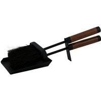 Ivyline Leather Handle Tidy Set 35cm, Black, 13x11x35 cm