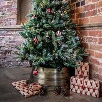 Ivyline Metal Christmas Tree Skirt 67cm Gold, 67x67x25 cm