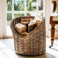 Ivyline Wicker Log Basket Round 40Cm