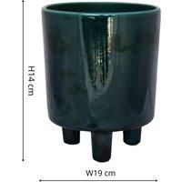 Ivyline Pisa Emerald Planter H16Cm D19Cm Emerald one size
