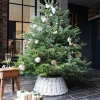 Ivyline Wicker Tree Skirt 60cm - White