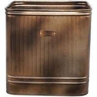 Ivyline Outdoor Hampton Square Metal Planter 35cm  Copper