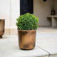 Ivyline Outdoor Hampton Copper Metal Planter H35Cm W34Cm