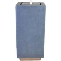 Ivyline Outdoor Elite LED Large Cube Water Feature - Cement