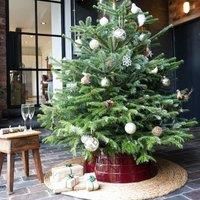 Ivyline Metal Christmas Tree Skirt - Bordeaux