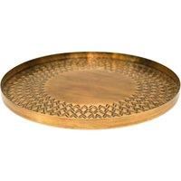 Ivyline Solis Embossed Tray Gold W40CM