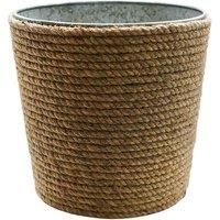 Ivyline Jute Galvanised Steel Christmas Tree Bucket 32cm