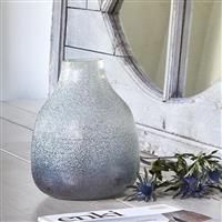 Ivyline Verre Round Atlantic Blue Frosted Vase H25cm W20.5cm