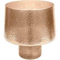 Ivyline Opulent Curved Metallic Gold Planter, Handcrafted Waterproof Flower Pot, Recycled Glass Home Garden Decorative Vase - H22 x W20 cm