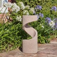 Ivyline Outdoor Spiral Water Feature Sandstone H:82 x W:35 Cm