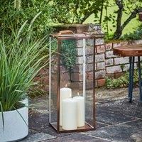 Ivyline Hampton Tall Lantern H:40 x W:18 Cm - Copper