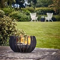 Ivyline Outdoor Solis Firebowl In Matt Black H:30 Cm x W:50 Cm