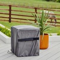 Ivyline Waterproof Fireplace Square Cover in Grey - Weatherproof, Frost Resistant, UV Stable - Lightweight Outdoor Firepit Protector - H55cm x W50cm