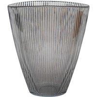 Ivyline Charcoal Ribbed Vase