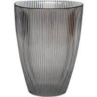 Ivyline Charcoal Ribbed Tall Vase