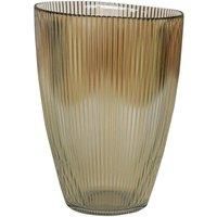 Ivyline Mocha Ribbed Tall Vase