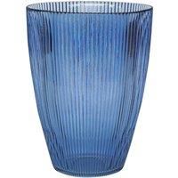 Ivyline Navy Ribbed Tall Vase