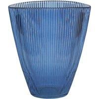 Ivyline Navy Ribbed Vase