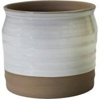 Ivyline Puro Lipped Gloss White Ripple Planter H19cm D21cm