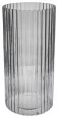 Ivyline Daphne Ribbed Vase Clear H38cm D19cm