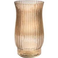 Ivyline Airlie Ribbed Vase in Apricot - Sustainable and Premium Quality - Waterproof and Trendy - Indoor Glass Vase - H27 x D14.5cm