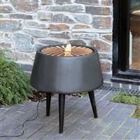 Ivyline Solis Water Feature w/ Lights on Stand - Copper
