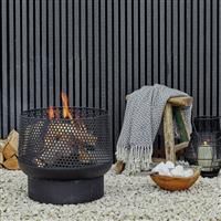 Ivyline Buttermere Basket Outdoor Fire Pit Black H39cm W40cm