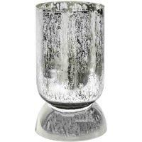 Ivyline Regency Metallic Tiered Vase in Silver – Waterproof & Hand Finished Flower Pot – Indoor Home Tabletop Decor – H23.5 x D15cm
