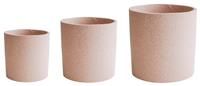 Ivyline Valetta Blush Terrazzo Planter Set Of 3