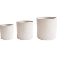 Ivyline Valetta Ivory Terrazzo Planter Set Of 3