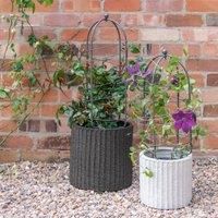 Ivyline Outdoor Pot Plant Support Zinc H75cm D26cm