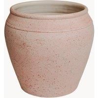 Ivyline Rhea Terracotta Ribbed Planter - Rustic Design - Handmade Decorative Indoor Home House Plant Pot - 27 x 29cm