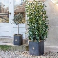 Kew Outdoor Antique Lead Richmond Planter (Set of 2) - Metal - Grey
