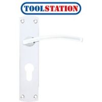 Stanza Toledo Door Handles Polished Euro Lock