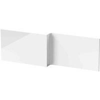 L Shaped  Shower Bath Front Side Panel Modern Bathroom White Gloss MDF 1700mm