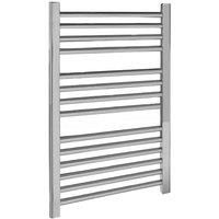 Bathroom Designer Heated Ladder Towel Rail, Round Square Chrome Anthracite White