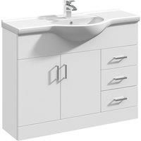 nuie 450mm Wall Hung Basin Unit - Gloss White