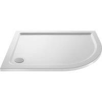 Nuie Pearlstone Offset Quadrant Right Handed Shower Tray 900mm x 800mm - White