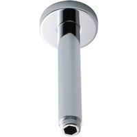 Nuie ARM15 £ Modern Bathroom Round Fixed Ceiling Shower Arm, 150mm, Chrome