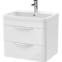 Premier Parade 596mm Wall Hung Bathroom Vanity Unit and Basin