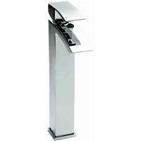 Nuie TSI307 Vibe | Modern Bathroom Square High Rise Mixer Tap, 321mm x 50mm, Chrome