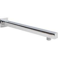 Nuie Head ARM19 £ Modern Bathroom Square Fixed Wall Mount Shower Arm, 350mm x 51mm, Chrome