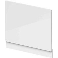 nuie Straight End Panel & Plinth (700mm) - Gloss White