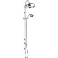 Hudson Reed Traditional Shower Riser Kit with Drencher Head Handset Elbow Chrome