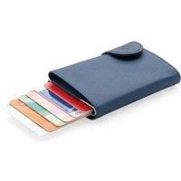 C-secure Card Holder in Blue Faux Leather RFID NFC Blocker Wallet