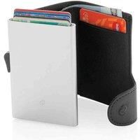 C-secure Card Holder in Black Italian Leather RFID NFC Blocker Wallet