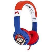 OTL Technologies SM0762 Super Mario Kids Wired Headphones Blue/Red with Child Friendly Volume
