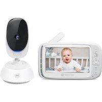Motorola Vm75 5inch Video Baby Monitor With Remote Pan Digital Tilt & Temperature Monitoring, White